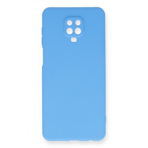 Newface Xiaomi Redmi Note 9S Kılıf Nano içi Kadife  Silikon - Mavi