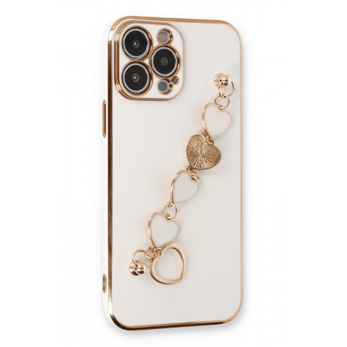 Newface iPhone 13 Pro Max Kılıf Esila Silikon - Beyaz