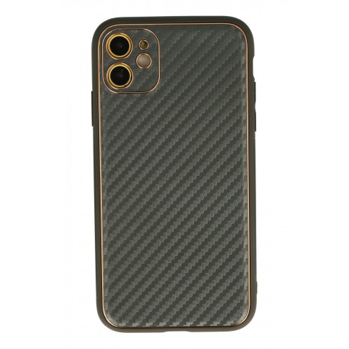Newface iPhone 11 Kılıf Coco Karbon Silikon - Füme