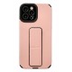 Newface iPhone 12 Pro Max Kılıf Mega Standlı Silikon - Pudra