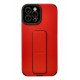 Newface iPhone 12 Pro Max Kılıf Mega Standlı Silikon - Kırmızı