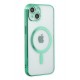 Newface iPhone 14 Plus Kılıf Magneticsafe Lazer Silikon - Haki Yeşil