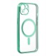 Newface iPhone 14 Plus Kılıf Magneticsafe Lazer Silikon - Haki Yeşil