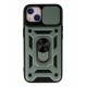 Newface iPhone 14 Kılıf Pars Lens Yüzüklü Silikon - Yeşil