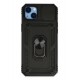 Newface iPhone 14 Plus Kılıf Pars Lens Yüzüklü Silikon - Siyah