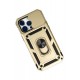 Newface iPhone 14 Pro Kılıf Pars Lens Yüzüklü Silikon - Gold