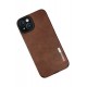 Newface iPhone 14 Kılıf Loop Deri Silikon - Kahverengi