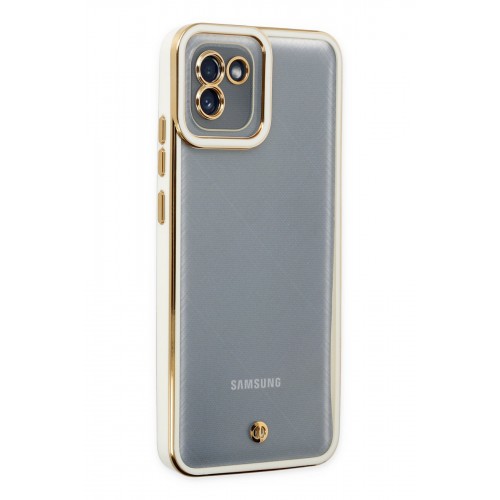 Newface Samsung Galaxy A03 Kılıf Liva Lens Silikon - Beyaz