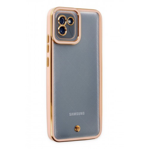 Newface Samsung Galaxy A03 Kılıf Liva Lens Silikon - Rose