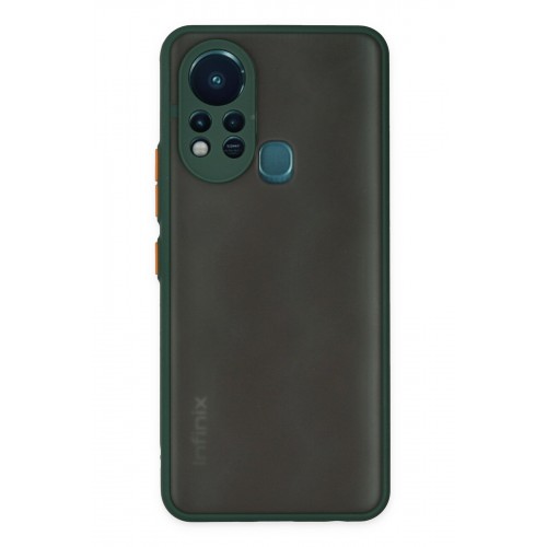 Newface İnfinix Hot 11s Kılıf Montreal Silikon Kapak - Yeşil