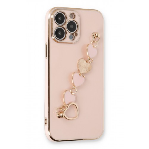 Newface iPhone 14 Pro Max Kılıf Esila Silikon - Pudra