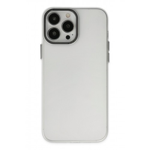 Newface iPhone 13 Pro Max Kılıf Modos Metal Kapak - Şeffaf