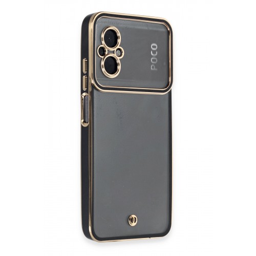 Newface Xiaomi Poco M5 Kılıf Liva Lens Silikon - Siyah