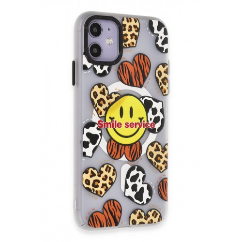 Newface iPhone 11 Kılıf Apollo Magneticsafe Desenli Kapak - Apollo Şeffaf - 2