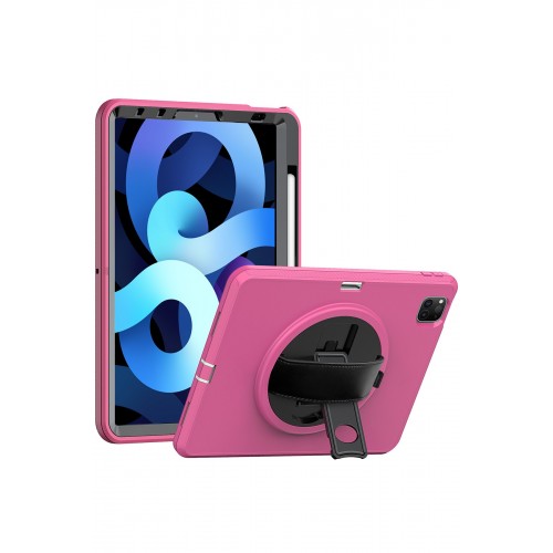 Newface iPad Pro 11 (2021) Kılıf Hand Strap Tablet Kılıfı - Pembe