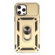 Newface iPhone 12 Pro Max Kılıf Pars Lens Yüzüklü Silikon - Gold