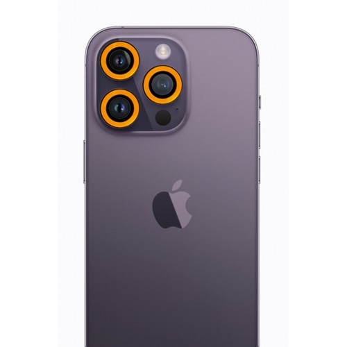 Newface iPhone 13 Pro Neon Fosforlu Kamera Lens - Sarı