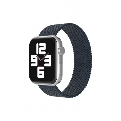 Newface Apple Watch 38mm Ayarlı Solo Silikon Kordon - Füme