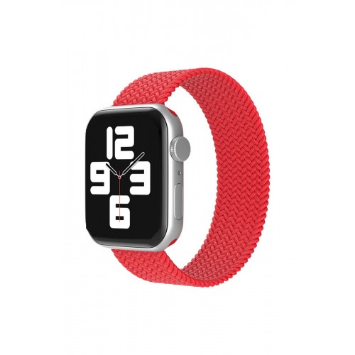 Newface Apple Watch 42mm Ayarlı Solo Silikon Kordon - Kırmızı
