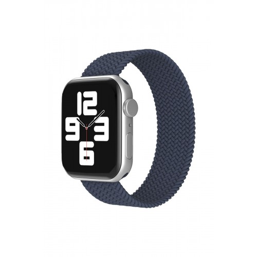 Newface Apple Watch 44mm Ayarlı Solo Silikon Kordon - Lacivert
