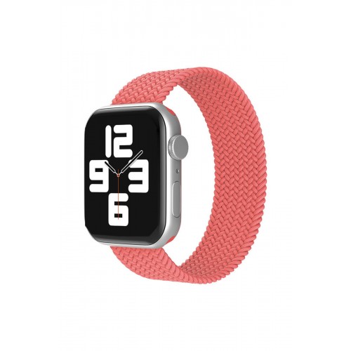 Newface Apple Watch 45mm Ayarlı Solo Silikon Kordon - Pembe