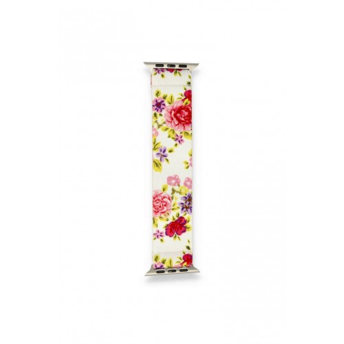 Newface Apple Watch 44mm Desenli Lastikli Kordon - Desen 14
