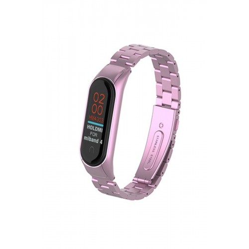 Newface Xiaomi Mi Band 3 Metal Baklalı Kordon - Rose