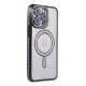 Newface iPhone 14 Pro Kılıf Joke Simli Magneticsafe Kılıf - Siyah
