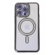 Newface iPhone 14 Pro Kılıf Joke Simli Magneticsafe Kılıf - Derin Mor