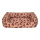 Pet Comfort Uniform Bej-Bordo Köpek Yatağı M 60x70cm