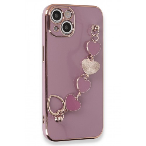 Newface iPhone 14 Kılıf Esila Silikon - Mor