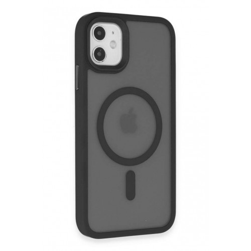 Newface iPhone 11 Kılıf Trex Magneticsafe Kapak - Siyah