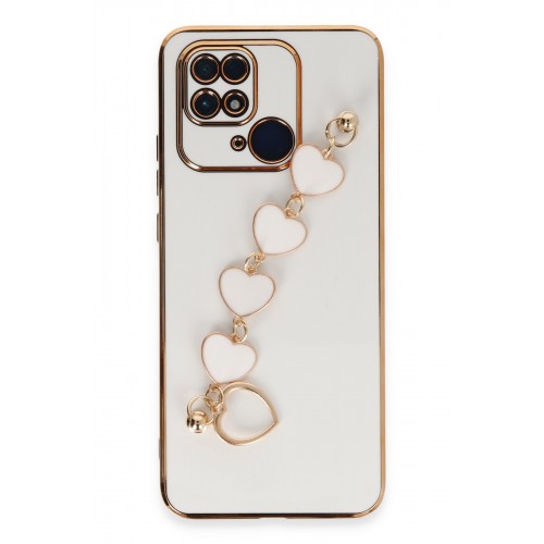 Newface Xiaomi Poco C40 Kılıf Esila Silikon - Beyaz