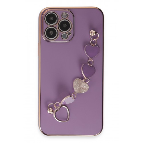 Newface iPhone 13 Pro Kılıf Esila Silikon - Mor