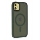 Newface iPhone 11 Kılıf Trex Magneticsafe Kapak - Koyu Yeşil