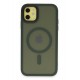 Newface iPhone 11 Kılıf Trex Magneticsafe Kapak - Koyu Yeşil