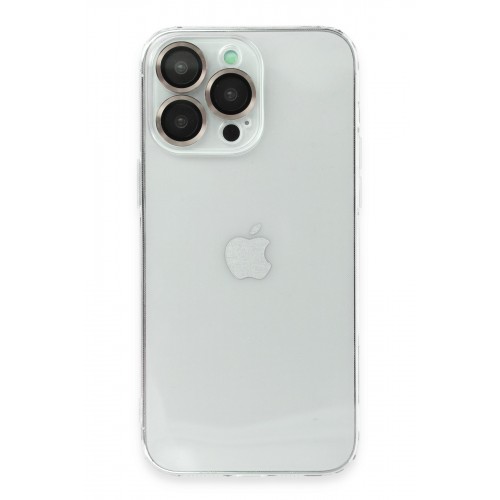 Newface iPhone 14 Pro Max Kılıf Luko Lens Silikon - Gold