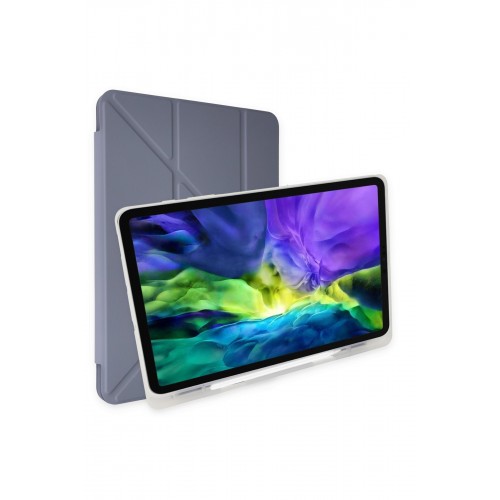 Newface Samsung Galaxy P610 Tab S6 Lite 10.4 Kılıf Kalemlikli Mars Tablet Kılıfı - Lila