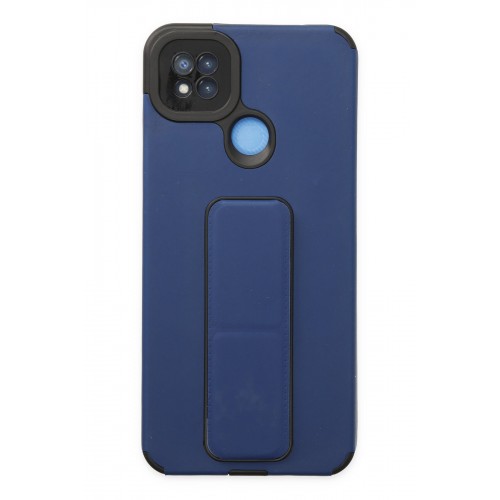 Newface Xiaomi Redmi 9C Kılıf Mega Standlı Silikon - Mavi