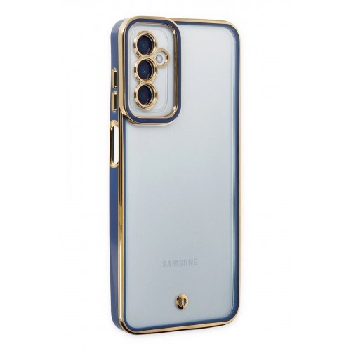 Newface Samsung Galaxy M13 Kılıf Liva Lens Silikon - Mavi