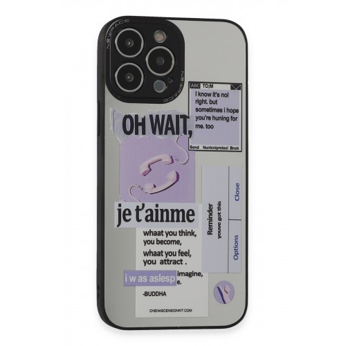Newface iPhone 13 Pro Max Kılıf Mirror Desenli Kapak - Mirror - 4