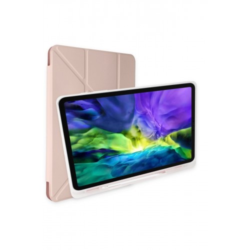 Newface Huawei MatePad SE Kılıf Kalemlikli Mars Tablet Kılıfı - Rose Gold