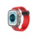 Newface Apple Watch Ultra 49mm KR412 Elegance Stylısh Kordon - Kırmızı