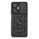 Newface Realme C55 Kılıf Pars Lens Yüzüklü Silikon - Siyah