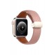 Newface Apple Watch 38mm KR414 Daks Deri Kordon - Pembe