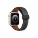 Newface Apple Watch 38mm KR414 Daks Deri Kordon - Siyah