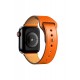 Newface Apple Watch 44mm KR415 Luaz Deri Kordon - Turuncu