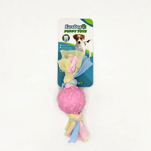 EuroDog Puppy Toys Pembe Kemik Des.Top Diş Kaş.Oy.