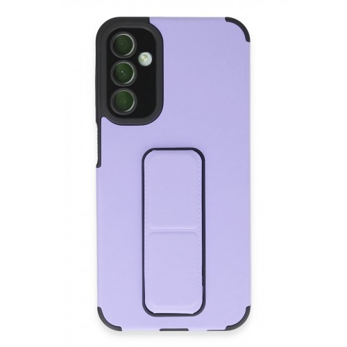 Newface Samsung Galaxy A24 4G Kılıf Mega Standlı Silikon - Lila