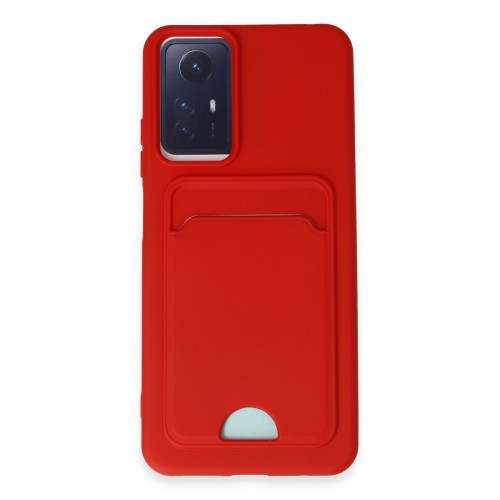 Newface Xiaomi Redmi Note 12S Kılıf Kelvin Kartvizitli Silikon - Kırmızı